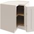 CNC Cabinetry Cabinetry Lazy Susan Corner Base Cabinet L, Luxor White