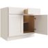 CNC Cabinetry Cabinetry 30" W 2 Drawer 2 Door Base Cabinet, Luxor White