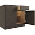 CNC Cabinetry Cabinetry 33" W 2 Drawer 2 Door Base Cabinet, Luxor Smoky Grey
