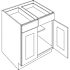 CNC Cabinetry Cabinetry 33" W 2 Drawer 2 Door Base Cabinet, Country Oak