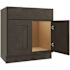 CNC Cabinetry Cabinetry Luxor Smoky Grey Vanity Base Cabinet 24 X 34.5