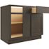 CNC Cabinetry Cabinetry 42/45 Blind Base Cabinet L, Luxor Smoky Grey