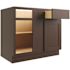 CNC Cabinetry Cabinetry 36/39 Blind Base Cabinet L, Luxor Espresso
