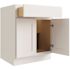 CNC Cabinetry Cabinetry 27" W 1 Drawer 2 Door Base Cabinet, Luxor White