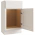 CNC Cabinetry Cabinetry 18" W 1 Door Vanity Sink Base Cabinet, Luxor White