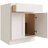 CNC Cabinetry Cabinetry 24" W 1 Drawer 2 Door Base Cabinet, Luxor White