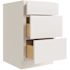 CNC Cabinetry Cabinetry 21" W 3 Drawer Base Cabinet, Luxor White