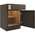 CNC Cabinetry Cabinetry 18" W 1 Door Base Cabinet L, Luxor Smoky Grey
