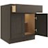 CNC Cabinetry Cabinetry 27" W 1 Drawer 2 Door Base Cabinet, Luxor Smoky Grey