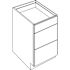 CNC Cabinetry Cabinetry 15" W 3 Drawer Base Cabinet, Country Oak