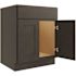 CNC Cabinetry Cabinetry Luxor Smoky Grey Sink Base Cabinet 24w X 34.5h