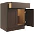 CNC Cabinetry Cabinetry 24" W 1 Drawer 2 Door Base Cabinet, Luxor Espresso