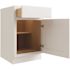 CNC Cabinetry Cabinetry 15" W 1 Door Base Cabinet R, Luxor White