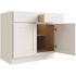 CNC Cabinetry Cabinetry 36" W 2 Drawer 2 Door Base Cabinet, Luxor White