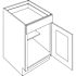 CNC Cabinetry Cabinetry 12" W 1 Door Base Cabinet L, Country Oak