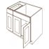 CNC Cabinetry Cabinetry Country Oak - Sink Base Cabinet, Left Drawers - 42w X 34.5h