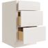 CNC Cabinetry Cabinetry 18" W 3 Drawer Base Cabinet, Luxor White