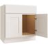 CNC Cabinetry Cabinetry 36" W 2 Door Vanity Sink Base Cabinet, Luxor White