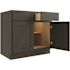 CNC Cabinetry Cabinetry 30" W 2 Drawer 2 Door Base Cabinet, Luxor Smoky Grey