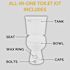 SEASONS 2-Piece All-In-One 0.8 GPF Ultra-High Efficiency Single Flush ADA Elongated Toilet In White