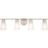 Vanity Light With Satin Etched Glass Shades And Brushed NICKEL Finish