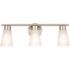 Brushed NICKEL 3 Light With Satin Etched Glass Shades
