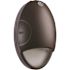 Satco Oval Small Emergency Wall Pack LED Cct Selectable Photocell Bronze Finish