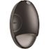 Satco Oval Small Emergency Wall Pack LED Cct Selectable Photocell Black Finish