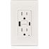 LEVITON Leviton Smartlockpro Self-Test Gfci With 24w Type A/c Usb, 15 Amp, White