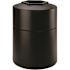 Polytec Round Trash Receptacle, 45 Gallon, Black