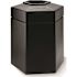 45 Gallon Polytec Hexagon Black Trash Can