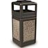 42 Gallon Trash Receptacle, Ashtray, Riverstone Panels