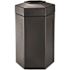 Polytec Hexagon Trash Receptacle, 50 Gallon, Black