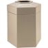 45 Gallon Polytec Hexagon Beige Trash Can