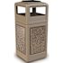 42 Gallon Stonetec Beige Riverstone Paneled Trash Can