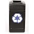 Recycling 42-Gal Square Mixed Recycling Lid Black