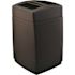Trash 55-Gal Square Open-Top Lid Black