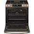 GE 30" Slide-In Front-Control Convection Gas Range, Slate