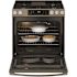 GE 30" Slide-In Front-Control Convection Gas Range, Slate