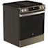 GE 30" Slide-In Front-Control Convection Gas Range, Slate