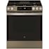 GE 30" Slide-In Front-Control Convection Gas Range, Slate