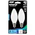 FEIT ELECTRIC Electric B10 5.5w 5000k E12 Base Wht Frost Filament LED Bulb Package Of 12