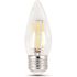 FEIT ELECTRIC Electric B10 3.3 Watt 2700k E26 Base Clear Filament LED Bulb Package Of 12