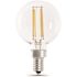 FEIT ELECTRIC Electric G16-1/2 5.5w 2700k E12 Base Clear Filament LED Bulb Package Of 12