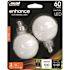 FEIT ELECTRIC Electric G16-1/2 5.5w 2700k E12 White Frost Filament LED Bulb Package Of 12