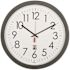 SKILCRAFT Self-Set Wall Clock, 14.5 Overall Diameter, Black Case, 1 AA