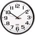 SKILCRAFT Slimline Quartz Wall Clock, 12.75 Overall Diameter, Black Case, 1 AA
