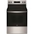 WHIRLPOOL 30-in Glass Top 4 Burners 5.3-cu ft Freestanding Electric Range, Stainless Steel