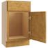 CNC CABINETRY Luxor 1-Door Vanity Base Cabinet, 18"w X 34.5"h, Shaker Smoky Grey