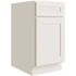 CNC CABINETRY Luxor 15" Base Cabinet, Ada, 5-Pc, Left, Shaker White